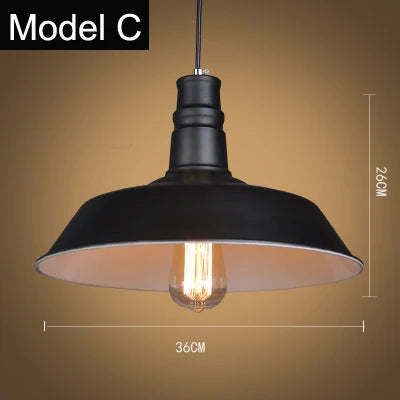 lampe suspendue vintage loft industrielle nordique veilleuse bar