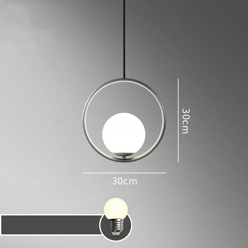 lustre à led rétro en verre pour décoration intérieure