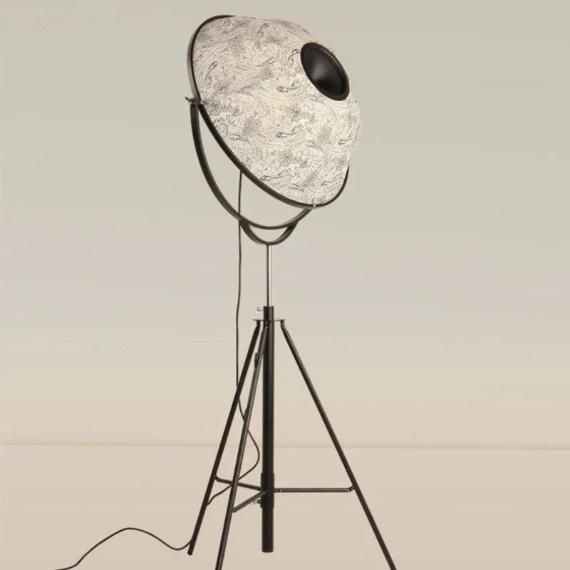 lampadaire moderne gzmj satellite en métal avec abat-jour en tissu