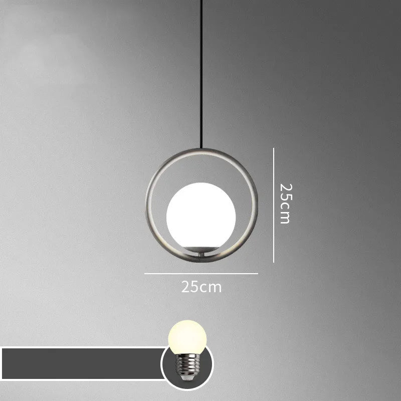 lustre à led rétro en verre pour décoration intérieure