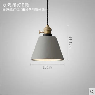 Luminaires suspendus LED en ciment nordique