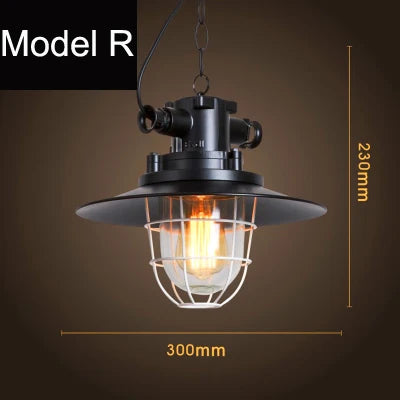 lampe suspendue vintage loft industrielle nordique veilleuse bar