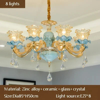 lustre sol duplex style européen céramique