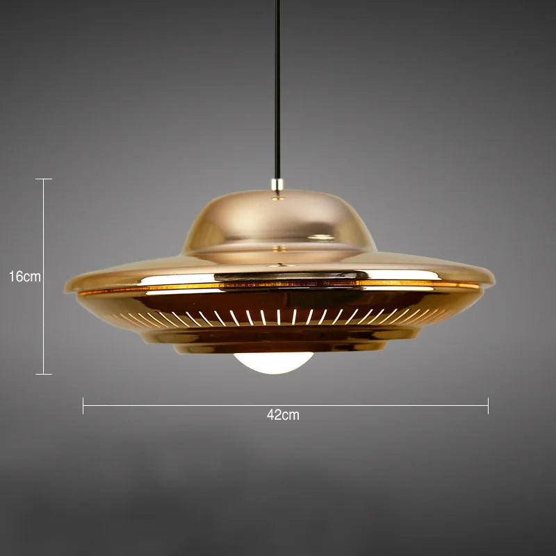 gzmj suspension ufo moderne en métal plaqué décoration