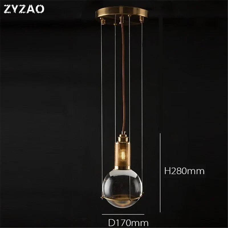 suspensions en verre cristal design nordique pour restaurants et cafés