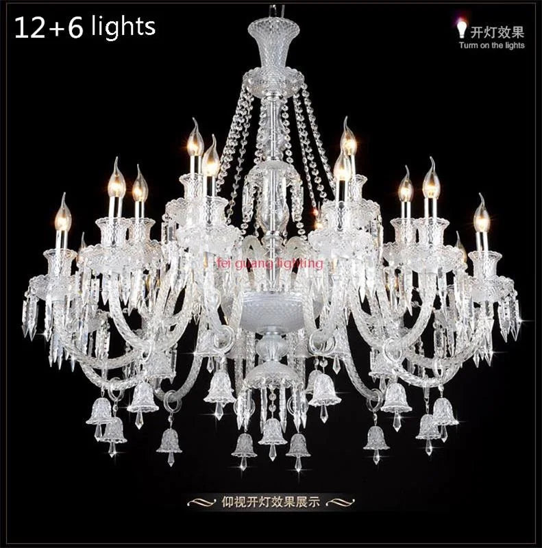 lustre en cristal moderne avec éclairage led design élégant