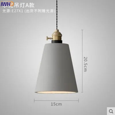 Luminaires suspendus LED en ciment nordique