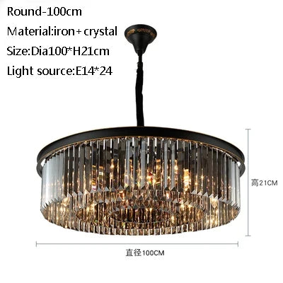 lustre moderne en cristal pour un éclairage élégant et raffiné