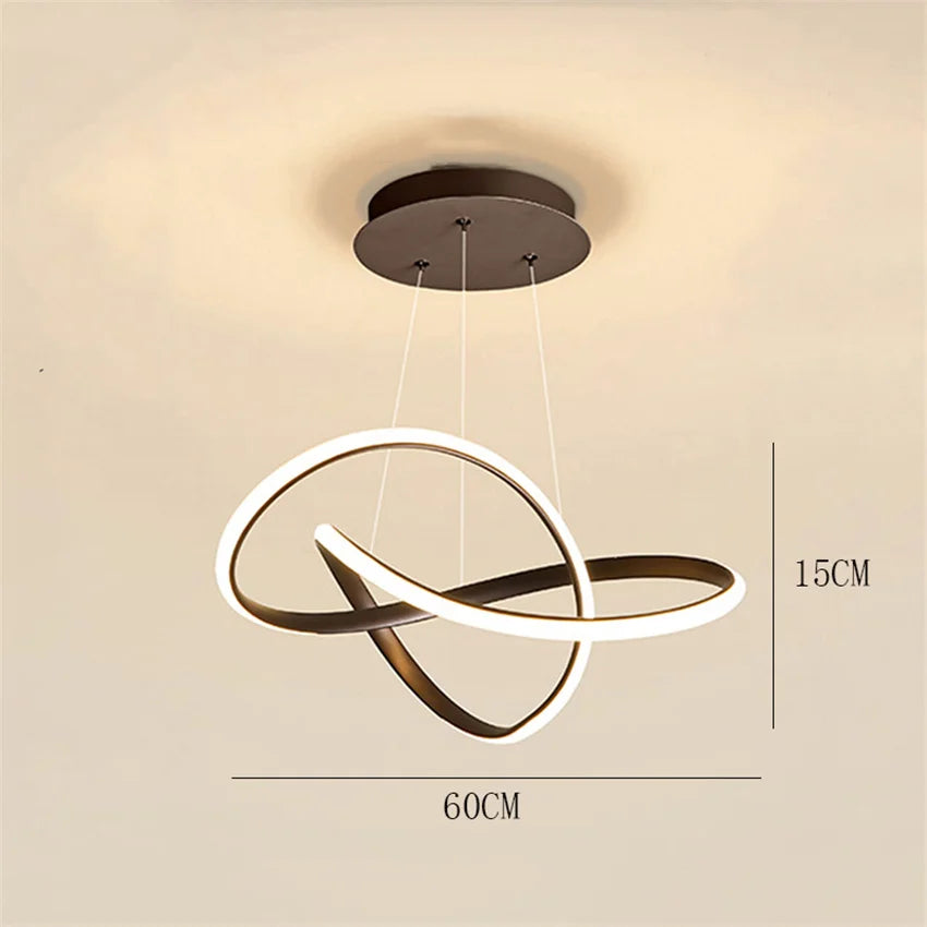 lustre à led moderne pour décoration intérieure élégante
