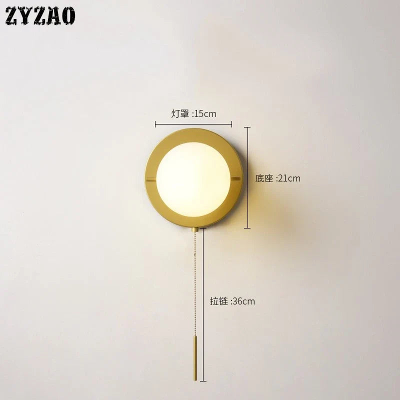 applique murale led avec interrupteur design moderne en verre