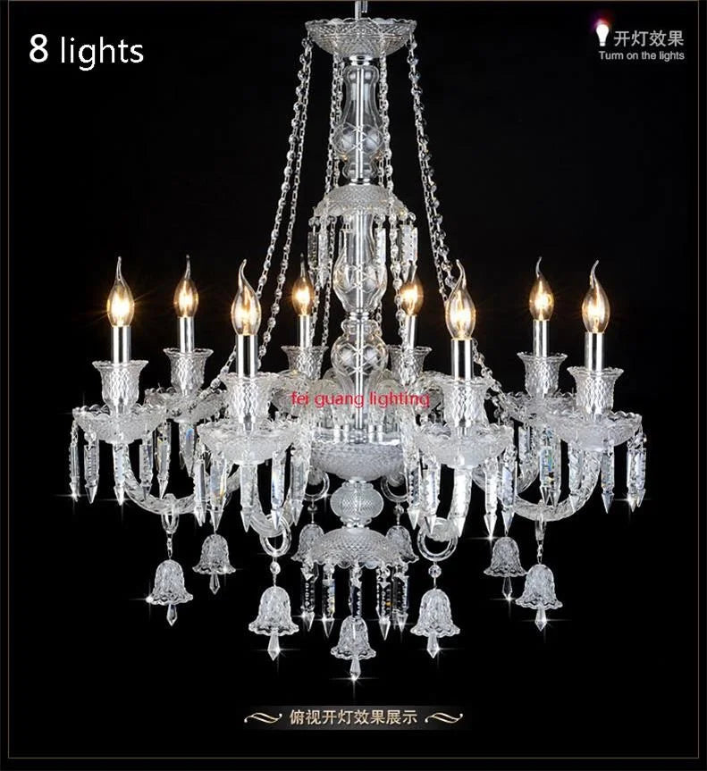 lustre en cristal moderne avec éclairage led design élégant