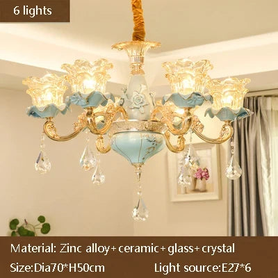 lustre sol duplex style européen céramique