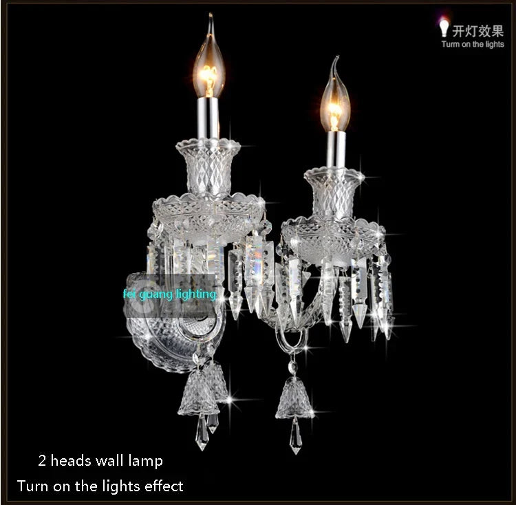 lustre en cristal moderne avec éclairage led design élégant