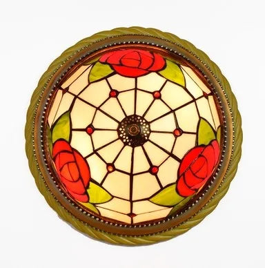 plafonnier en vitrail style méditerranéen pour extérieur et intérieur
