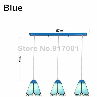 3 Heads Colorful Glass LED Pendant Lamps Light,Bedroom Suspension Hanging Ceiling Lamp