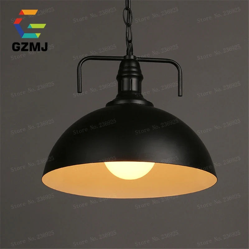 suspension style loft led vintage industriel noir