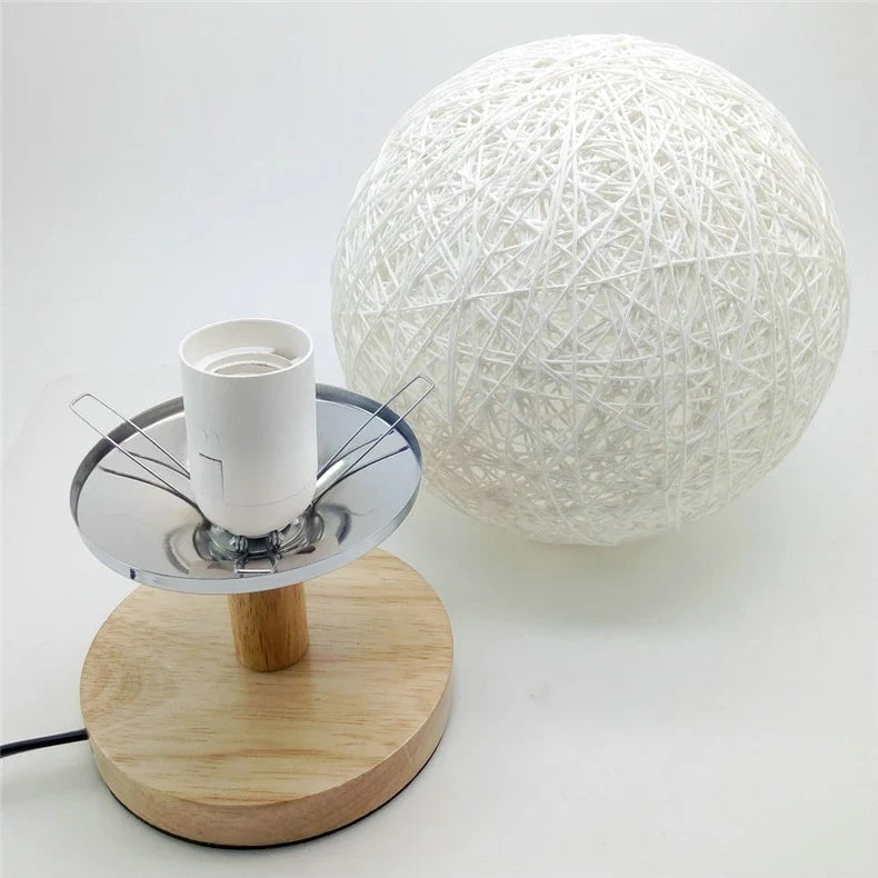 lampe de bureau vintage en bois avec protection de la vue led