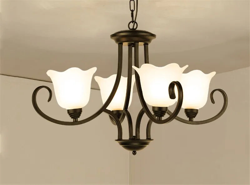 lustre suspendu en verre pour éclairage intérieur moderne