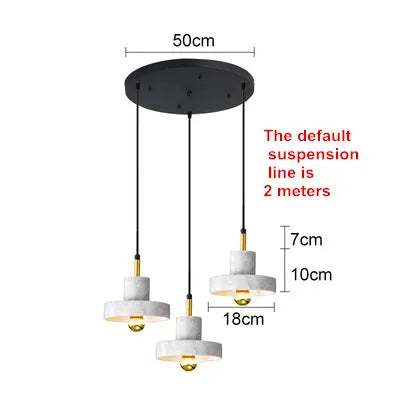 Nordic marble chandeliers post-modern minimalist bar, living room, dining room, bedside decorative lamps and lanterns