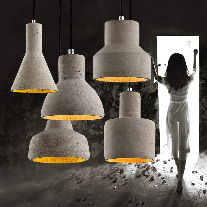 gzmj suspension industriel luminaire vintage ciment pour bar café