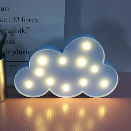 lampe led 3d nuage étoile lune veilleuse cadeau enfants décoration