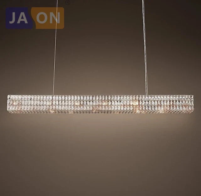 suspension en cristal rétro avec éclairage led élégant