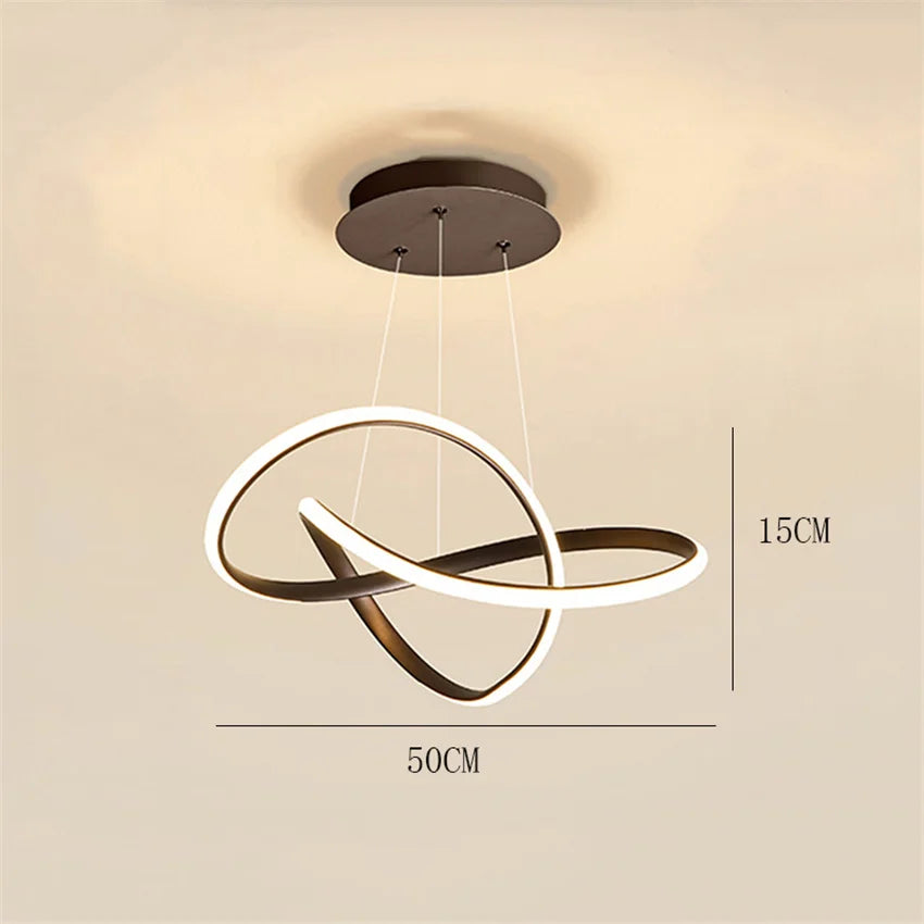 lustre à led moderne pour décoration intérieure élégante
