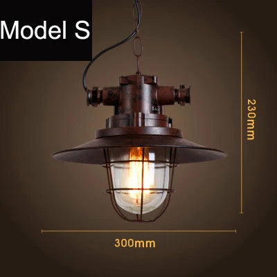 lampe suspendue vintage loft industrielle nordique veilleuse bar
