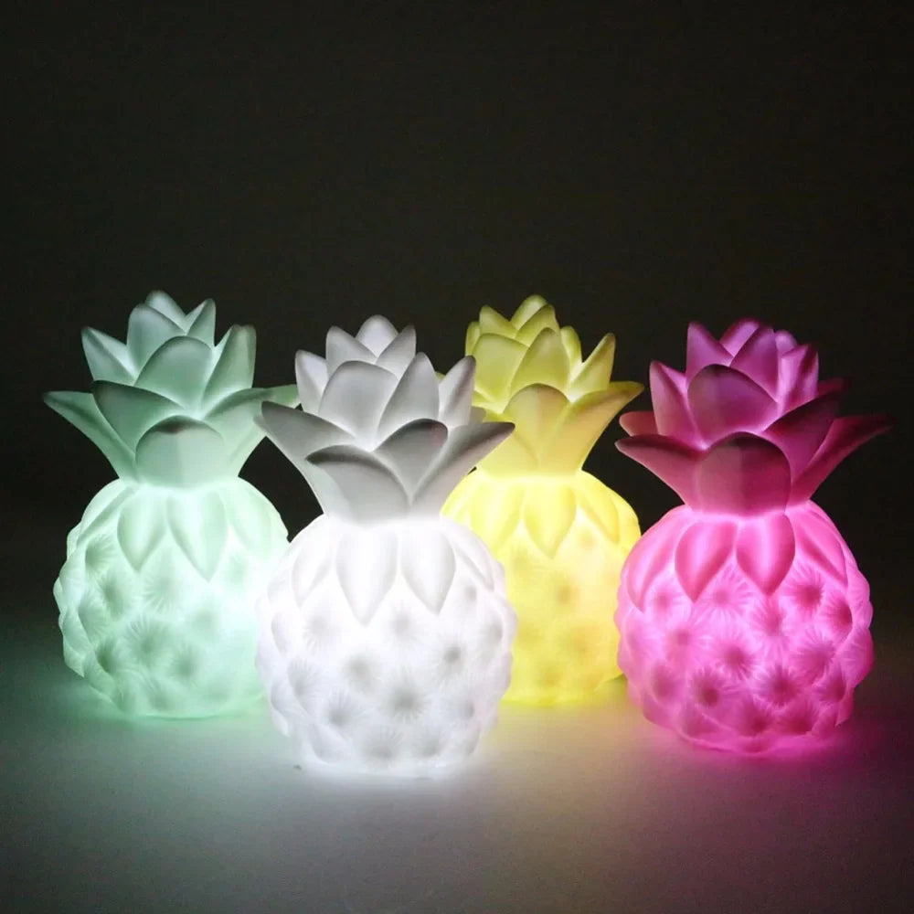 lampe de table led en silicone souple forme ananas