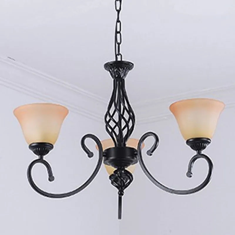 lustre vintage en fer style européen ampoule led traditionnel