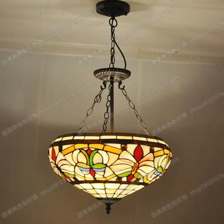 lustre rétro style européen lampes tiffany pour décoration intérieure