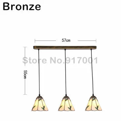 3 Heads Colorful Glass LED Pendant Lamps Light,Bedroom Suspension Hanging Ceiling Lamp