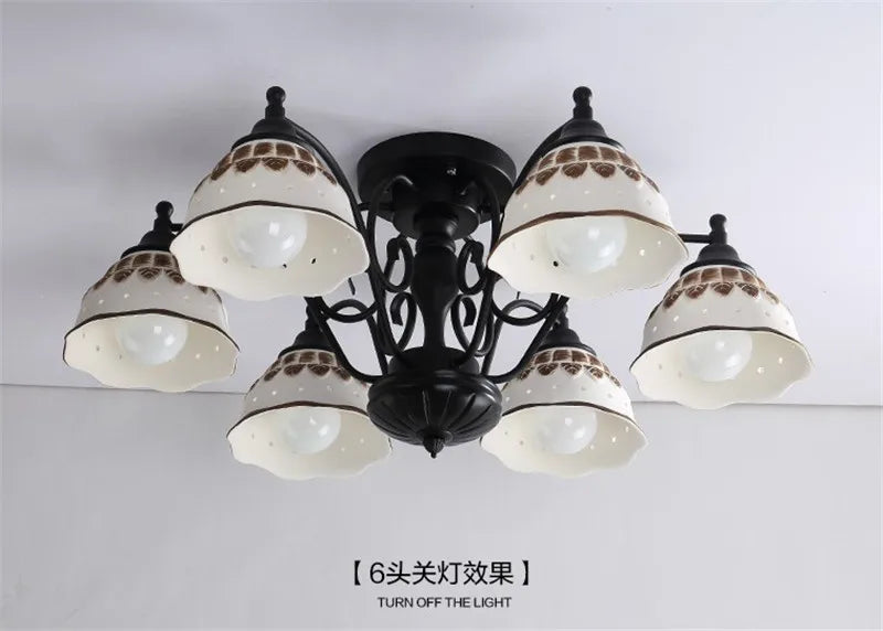 plafonnier moderne en céramique et métal noir design élégant