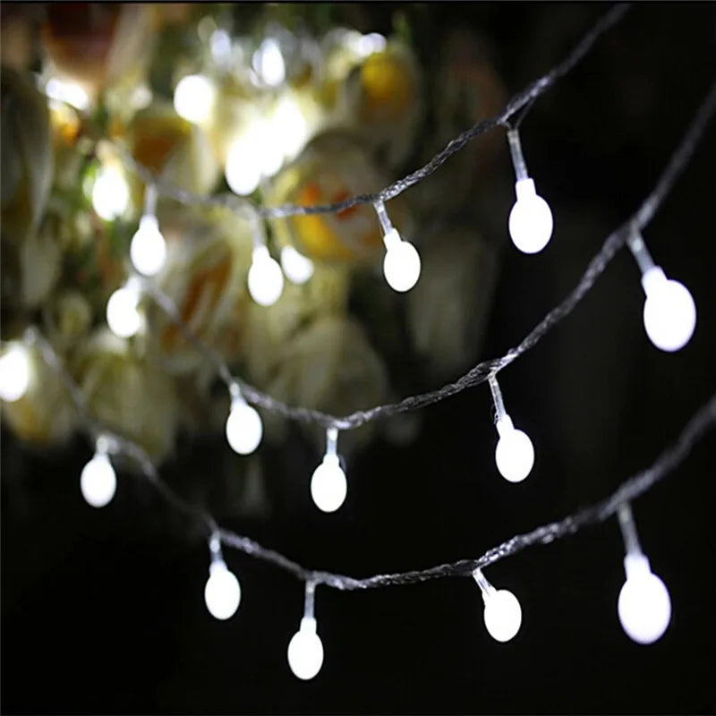 guirlande lumineuse à 80 led boules cerisier pour mariage et noël