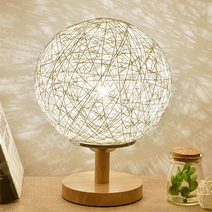 lampe de bureau vintage en bois avec protection de la vue led