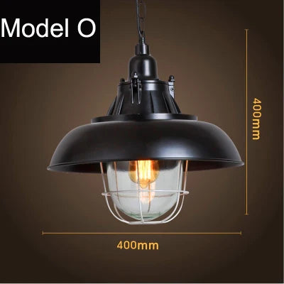 lampe suspendue vintage loft industrielle nordique veilleuse bar