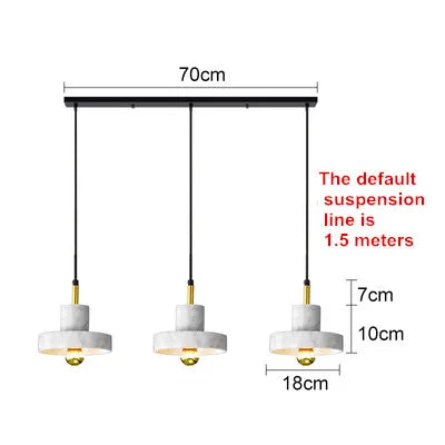 Nordic marble chandeliers post-modern minimalist bar, living room, dining room, bedside decorative lamps and lanterns