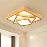 lampes led de plafond en bois massif moderne