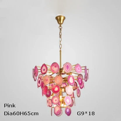 suspension design en agate de fer pour intérieur moderne
