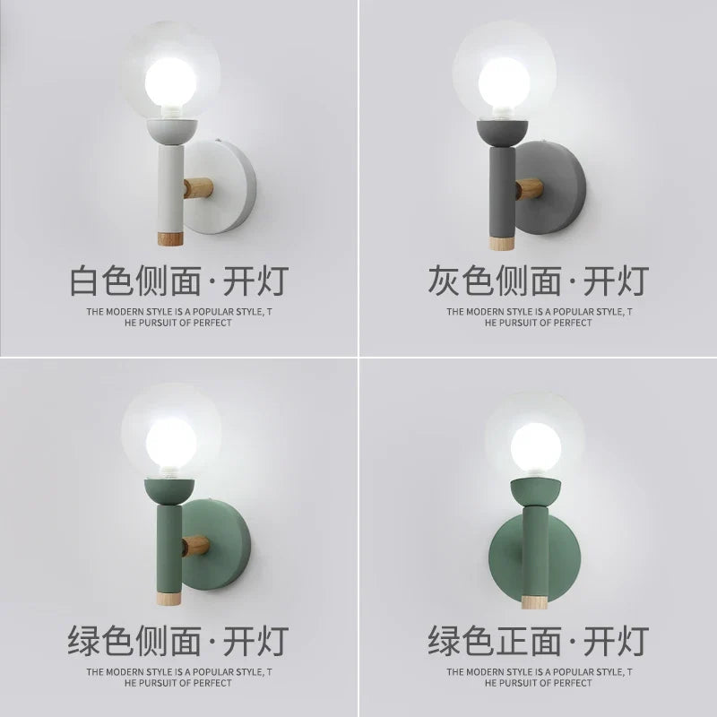 lampe de chevet nordique en verre design créatif pour salon et hôtel