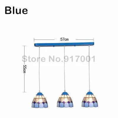 3 Heads Colorful Glass LED Pendant Lamps Light,Bedroom Suspension Hanging Ceiling Lamp