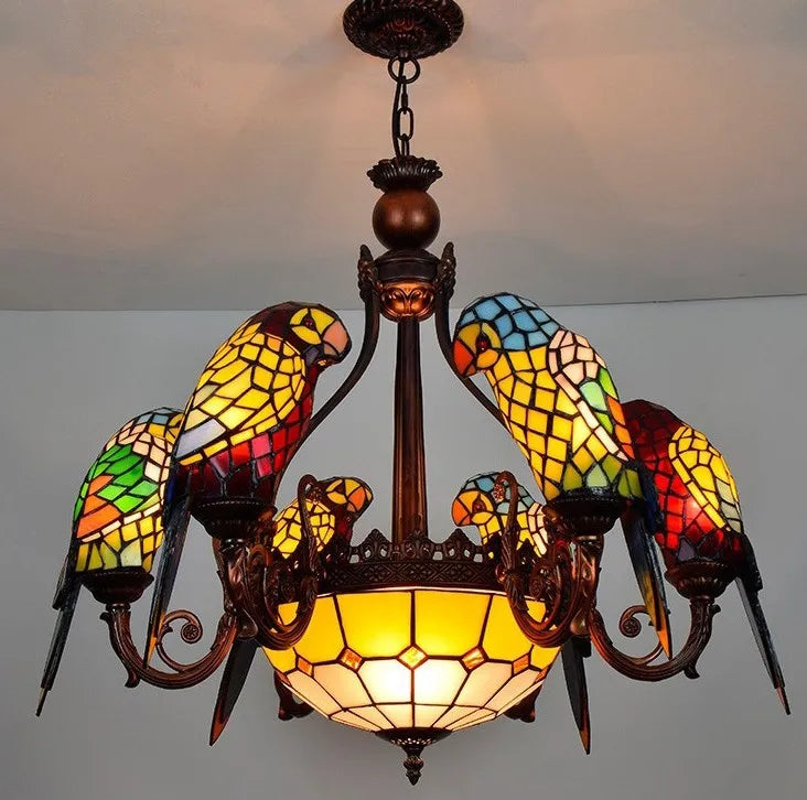 lustre suspendu perroquet lampe créative pour bar et club