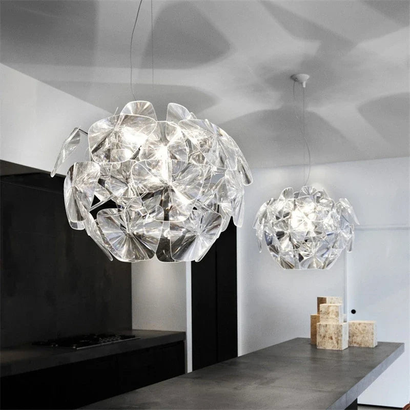 gzmj moderne acrylique led suspension créatif suspension lampe à main