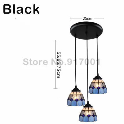 3 Heads Colorful Glass LED Pendant Lamps Light,Bedroom Suspension Hanging Ceiling Lamp
