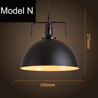 lampe suspendue vintage loft industrielle nordique veilleuse bar
