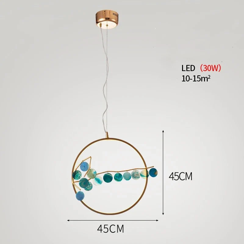 suspension en agate design post-moderne pour intérieur élégant