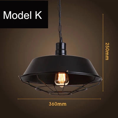 lampe suspendue vintage loft industrielle nordique veilleuse bar