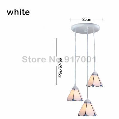 3 Heads Colorful Glass LED Pendant Lamps Light,Bedroom Suspension Hanging Ceiling Lamp
