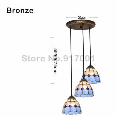 3 Heads Colorful Glass LED Pendant Lamps Light,Bedroom Suspension Hanging Ceiling Lamp