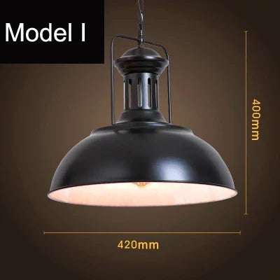 lampe suspendue vintage loft industrielle nordique veilleuse bar